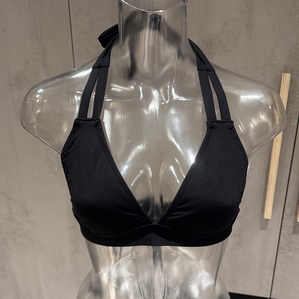 Massimo Black Halter Bikini Top